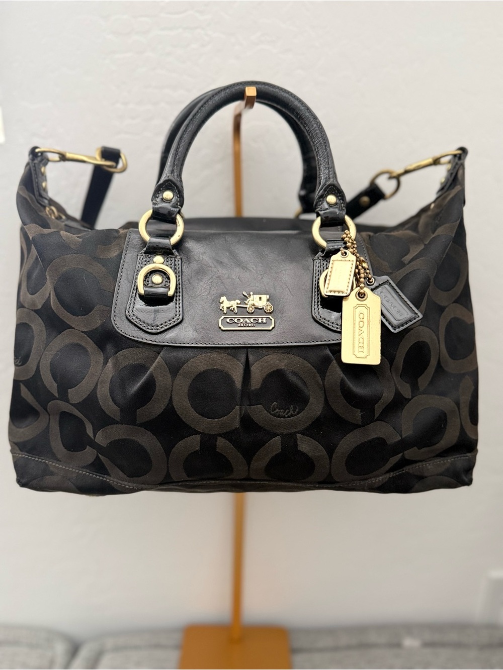 Vintage Coach Madison Op Art Sabrina Satchel